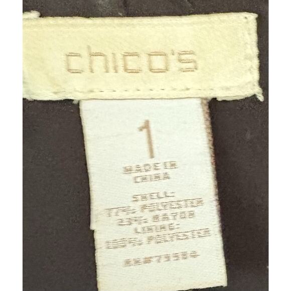 Chico’s Black Lined Blazer with Shoulder Pads Size 1 (Medium) - Picture 3 of 3